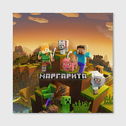 Холст квадратный Маргарита Minecraft, цвет: 3D-принт — фото 2