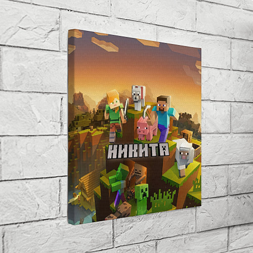 Картина квадратная Никита Minecraft / 3D-принт – фото 3