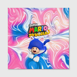Холст квадратный Toad - Super Mario 3D World - Nintendo, цвет: 3D-принт — фото 2
