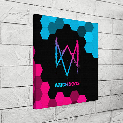 Картина квадратная Watch Dogs - neon gradient / 3D-принт – фото 3