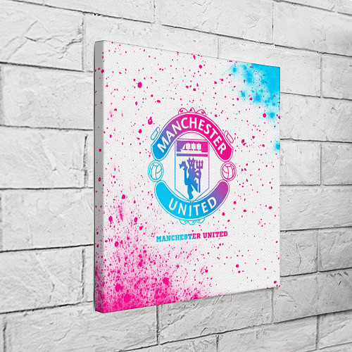 Картина квадратная Manchester United neon gradient style / 3D-принт – фото 3