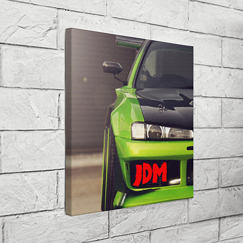 Картина квадратная JDM машина зеленая тюнингованная / 3D-принт – фото 3