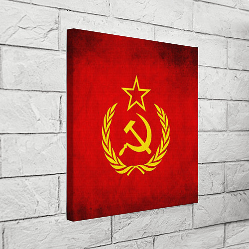 Картина квадратная СССР - старый флаг / 3D-принт – фото 3