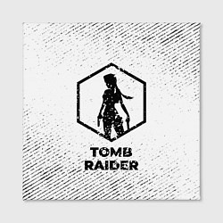 Холст квадратный Tomb Raider с потертостями на светлом фоне, цвет: 3D-принт — фото 2