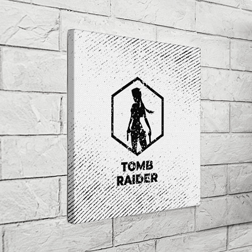 Картина квадратная Tomb Raider с потертостями на светлом фоне / 3D-принт – фото 3