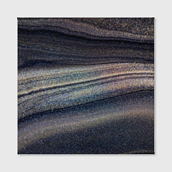 Холст квадратный Волны блестящего тёмного песка, цвет: 3D-принт — фото 2