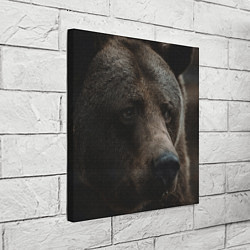 Холст квадратный Медведь, цвет: 3D-принт — фото 2