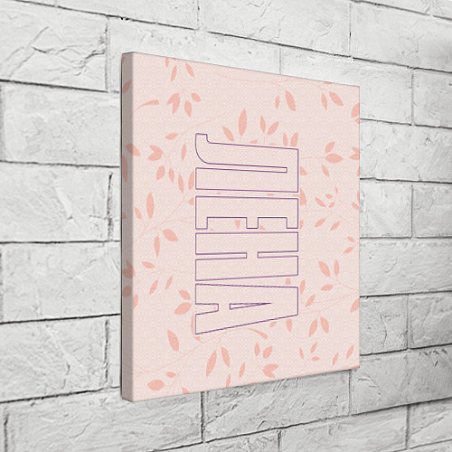 Картина квадратная Лена по-вертикали с розовым фоном / 3D-принт – фото 3