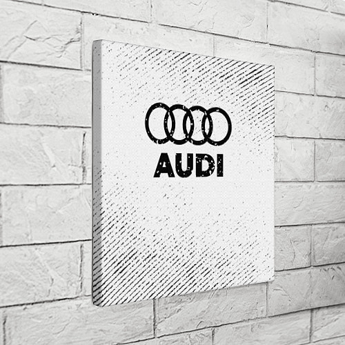 Картина квадратная Audi с потертостями на светлом фоне / 3D-принт – фото 3