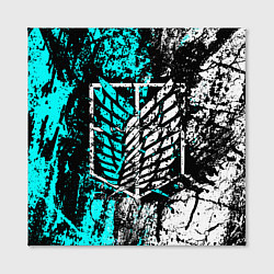 Холст квадратный Атака титанов гранж, цвет: 3D-принт — фото 2