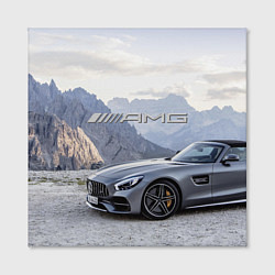 Холст квадратный Mercedes AMG V8 Biturbo cabriolet - mountains, цвет: 3D-принт — фото 2