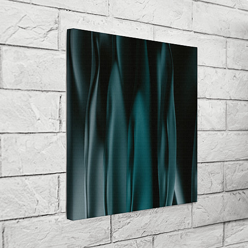 Картина квадратная Абстрактные волны в темноте / 3D-принт – фото 3