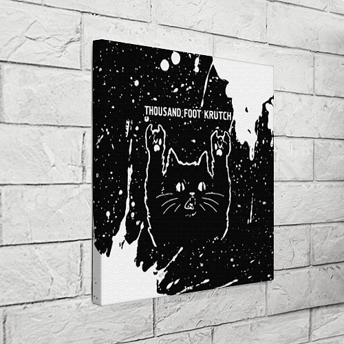 Картина квадратная Группа Thousand Foot Krutch и рок кот / 3D-принт – фото 3