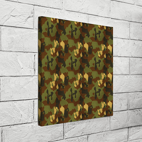 Картина квадратная Камуфляж осень плетёный / 3D-принт – фото 3
