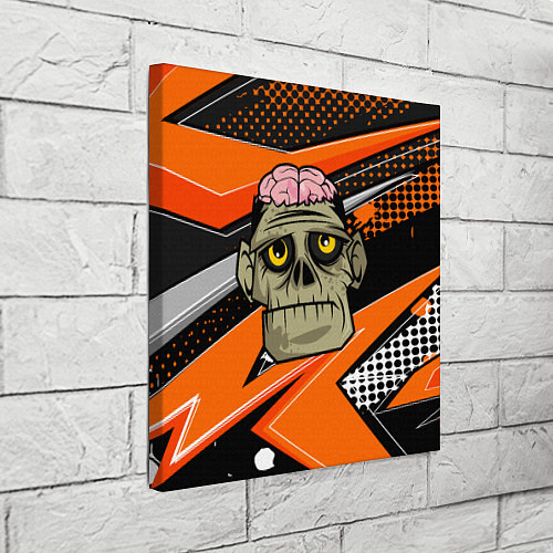 Картина квадратная Зомби с мозгами / 3D-принт – фото 3