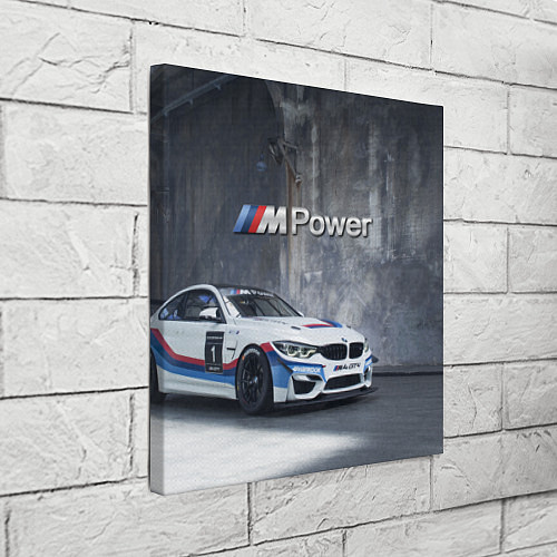Картина квадратная BMW M4 GT4 - racing team - motorsport / 3D-принт – фото 3