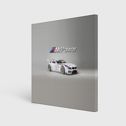 Холст квадратный BMW Z4 GT3 - Motorsport - racing team, цвет: 3D-принт