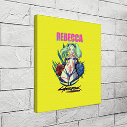 Холст квадратный Rebecca cyberpunk, цвет: 3D-принт — фото 2