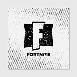 Холст квадратный Fortnite с потертостями на светлом фоне, цвет: 3D-принт — фото 2