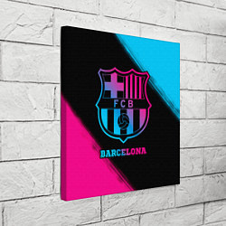 Холст квадратный Barcelona - neon gradient, цвет: 3D-принт — фото 2