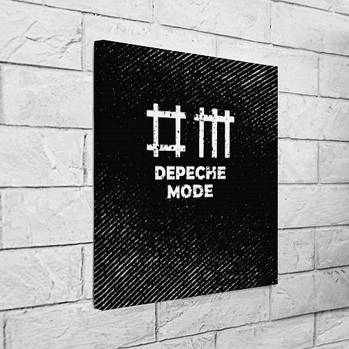 Картина квадратная Depeche Mode с потертостями на темном фоне / 3D-принт – фото 3