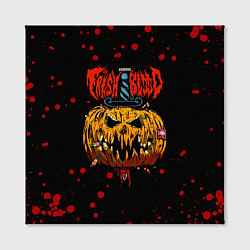 Холст квадратный Кровавая тыква Хэллоуин, цвет: 3D-принт — фото 2