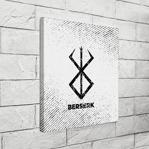 Картина квадратная Berserk с потертостями на светлом фоне / 3D-принт – фото 3