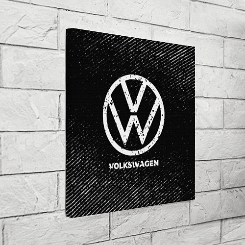 Картина квадратная Volkswagen с потертостями на темном фоне / 3D-принт – фото 3