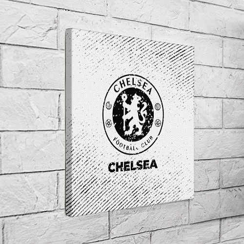 Картина квадратная Chelsea с потертостями на светлом фоне / 3D-принт – фото 3