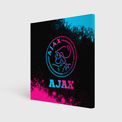 Холст квадратный Ajax - neon gradient, цвет: 3D-принт