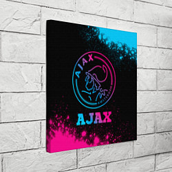 Холст квадратный Ajax - neon gradient, цвет: 3D-принт — фото 2