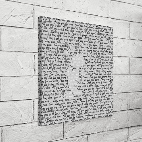 Картина квадратная Джон Леннон, портрет и слова песни / 3D-принт – фото 3