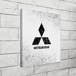 Холст квадратный Mitsubishi с потертостями на светлом фоне, цвет: 3D-принт — фото 2