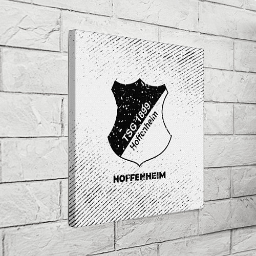 Картина квадратная Hoffenheim с потертостями на светлом фоне / 3D-принт – фото 3