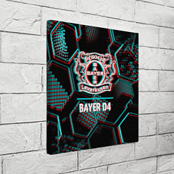 Холст квадратный Bayer 04 FC в стиле glitch на темном фоне, цвет: 3D-принт — фото 2