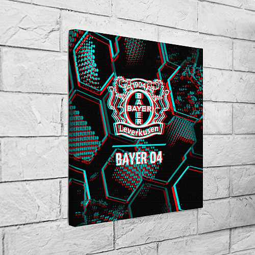 Картина квадратная Bayer 04 FC в стиле glitch на темном фоне / 3D-принт – фото 3