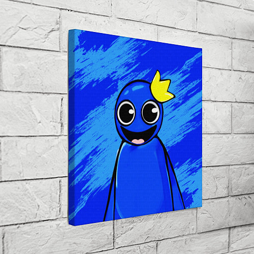 Картина квадратная Радужные друзья: веселый Синий / 3D-принт – фото 3