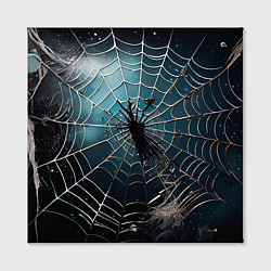 Холст квадратный Halloween - паутина на фоне мрачного неба, цвет: 3D-принт — фото 2