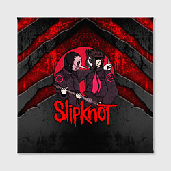 Холст квадратный Slipknot black and red, цвет: 3D-принт — фото 2