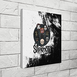 Холст квадратный Slipknot black and white, цвет: 3D-принт — фото 2