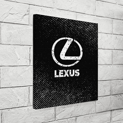 Картина квадратная Lexus с потертостями на темном фоне / 3D-принт – фото 3