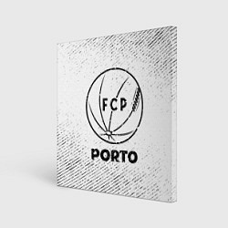 Холст квадратный Porto с потертостями на светлом фоне, цвет: 3D-принт