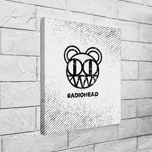 Картина квадратная Radiohead с потертостями на светлом фоне / 3D-принт – фото 3