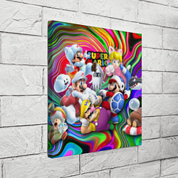 Холст квадратный Super Mario - Gaming aesthetics - Collage, цвет: 3D-принт — фото 2