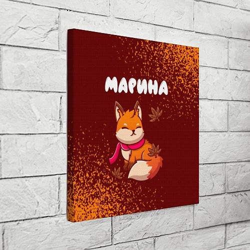 Картина квадратная Марина осенняя лисичка / 3D-принт – фото 3