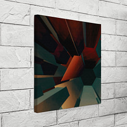 Холст квадратный Геометрические абстрактные линии и столбы, цвет: 3D-принт — фото 2