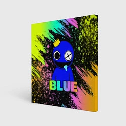 Холст квадратный Rainbow Friends - Blue, цвет: 3D-принт