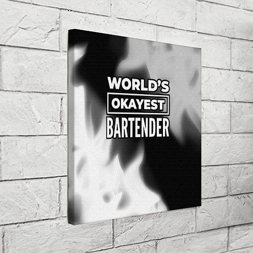 Картина квадратная Worlds okayest bartender - dark / 3D-принт – фото 3