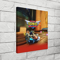 Холст квадратный Team Sonic racing - hedgehog - video game, цвет: 3D-принт — фото 2