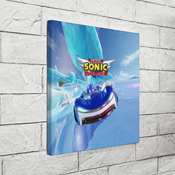 Холст квадратный Team Sonic racing - hedgehog - speed, цвет: 3D-принт — фото 2